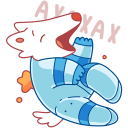 Стикер Белка и Стрелка #8 ВКонтакте