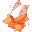 Стикер Белка и Стрелка #9 ВКонтакте