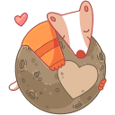 Стикер Белка и Стрелка #10 ВКонтакте