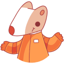 Стикер Белка и Стрелка #11 ВКонтакте