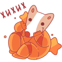 Стикер Белка и Стрелка #12 ВКонтакте