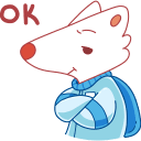 Стикер Белка и Стрелка #15 ВКонтакте