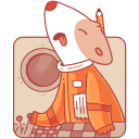 Стикер Белка и Стрелка #25 ВКонтакте