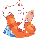 Стикер Белка и Стрелка #28 ВКонтакте