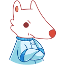 Стикер Белка и Стрелка #30 ВКонтакте