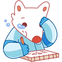 Стикер Белка и Стрелка #31 ВКонтакте