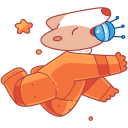 Стикер Белка и Стрелка #33 ВКонтакте