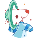 Стикер Белка и Стрелка #37 ВКонтакте