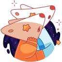 Стикер Белка и Стрелка #45 ВКонтакте