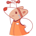 Стикер Белка и Стрелка #47 ВКонтакте