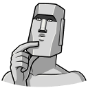 Стикер Моаи Стоун #6 ВКонтакте