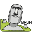 Стикер Моаи Стоун #23 ВКонтакте