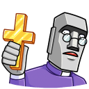 Стикер Моаи Стоун #27 ВКонтакте