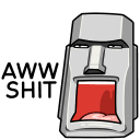 Стикер Моаи Стоун #29 ВКонтакте