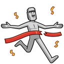 Стикер Моаи Стоун #37 ВКонтакте