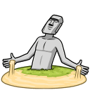 Стикер Моаи Стоун #41 ВКонтакте