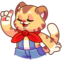 Стикер Тигруша Ванюша #1 ВКонтакте