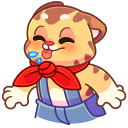 Стикер Тигруша Ванюша #18 ВКонтакте