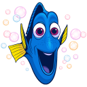 Стикер Рыбка Дори #2 ВКонтакте