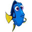 Стикер Рыбка Дори #4 ВКонтакте