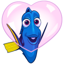 Стикер Рыбка Дори #11 ВКонтакте