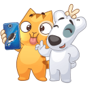 Стикер Персик и Спотти любят OREO #4 ВКонтакте