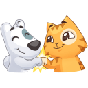 Стикер Персик и Спотти любят OREO #9 ВКонтакте