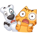 Стикер Персик и Спотти любят OREO #12 ВКонтакте