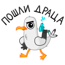 Стикер Чайка Сэм #3 ВКонтакте