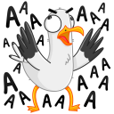 Стикер Чайка Сэм #9 ВКонтакте