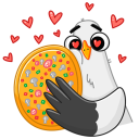 Стикер Чайка Сэм #23 ВКонтакте