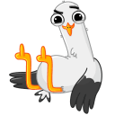 Стикер Чайка Сэм #47 ВКонтакте