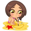 Стикер Жағажай маусымы #12 ВКонтакте