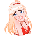 Стикер Отдыхаем с Каталиной #8 ВКонтакте