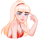 Стикер Отдыхаем с Каталиной #13 ВКонтакте