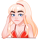 Стикер Отдыхаем с Каталиной #25 ВКонтакте