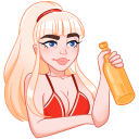 Стикер Отдыхаем с Каталиной #30 ВКонтакте