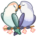 Sticker Lovebirds #1 VK