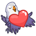 Sticker Lovebirds #2 VK