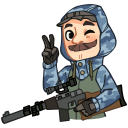 Стикер Бравые ребята #6 ВКонтакте