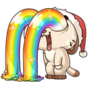 Стикер Зимний Котик #15 ВКонтакте