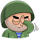 Стикер Солдат #9 ВКонтакте