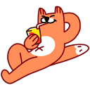 Стикер Лис #9 ВКонтакте