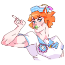 Стикер Айко-тян #3 ВКонтакте