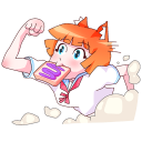 Стикер Айко-тян #5 ВКонтакте