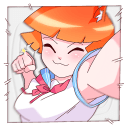 Стикер Айко-тян #9 ВКонтакте