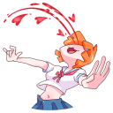 Стикер Айко-тян #11 ВКонтакте