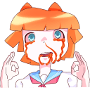 Стикер Айко-тян #21 ВКонтакте