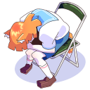 Стикер Айко-тян #22 ВКонтакте