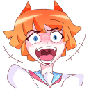 Стикер Айко-тян #23 ВКонтакте